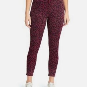 Social Standard by Sanctuary Animal Print Ankle Skinny Jeans Size 10